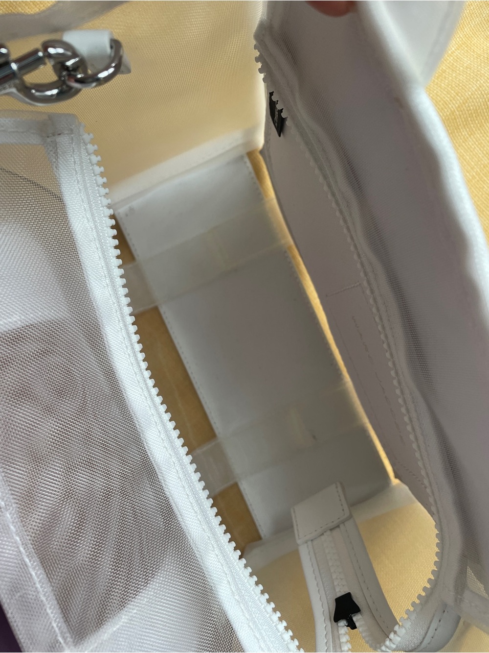 Marc Jacobs White Clear PVC 'The Tote Bag' with White Trim - Picture 7 of 13